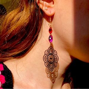 Handmade suncatcher earrings